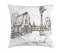 Rustic Farmhouse Barn Pillow Cover