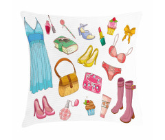 Girlish Items Pillow Cover