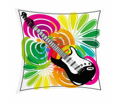 Flowers Guitar Pillow Cover