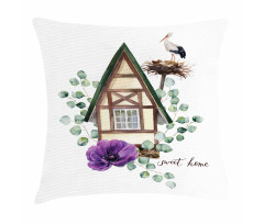 Watercolor Home Pillow Cover