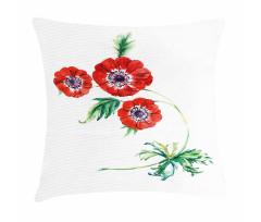 Red Watercolors Pillow Cover