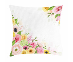 Ranunculus Hydrangea Pillow Cover