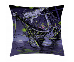 Ghost Vessel Island Pillow Cover