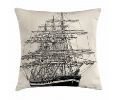 Sail Boat Vintage Pillow Cover