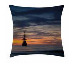 Old Sailboat Marine Pillow Cover