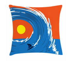 Man Giant Waves Pillow Cover