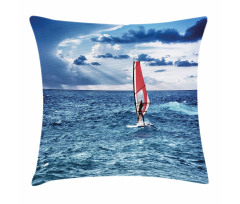Windsurfer on Sea Pillow Cover