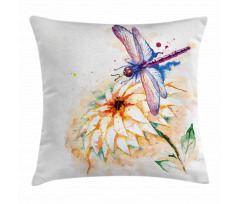 Watercolor Lily Bloom Pillow Cover