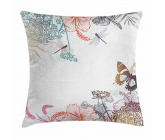 Flowers Herbs Pillow Cover