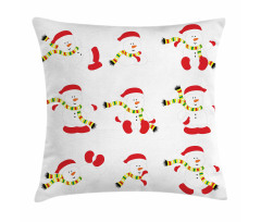 Snowmen with Scarf Pillow Cover