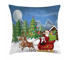Snowdrift Reindeers Pillow Cover