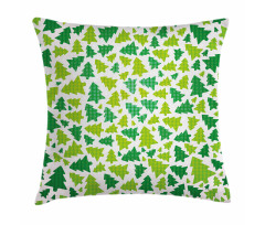Fir Tree Silhouettes Pillow Cover