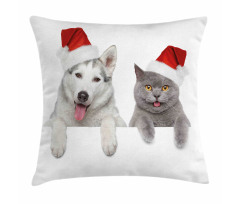 Animals Red Hats Pillow Cover