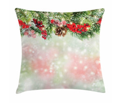 Green Branches Holly Pillow Cover