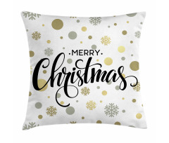 Merry Xmas Snowflake Pillow Cover