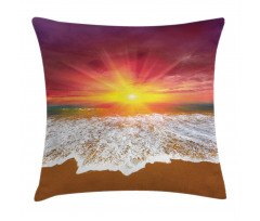 Vivid Coastal Scenery Pillow Cover