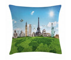 Famous Monuments in World Pillow Cover