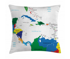 Central America Islands Pillow Cover