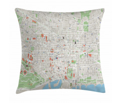 Barcelona Streets Parks Pillow Cover