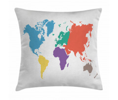 World Global Continents Pillow Cover