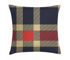 Vintage Plaid Lines Pillow Cover