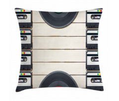 Audio Cassettes Records Pillow Cover