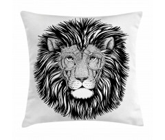 Wild Hipster Lion Glasses Pillow Cover