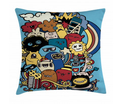 Various Monsters Universe Pillow Cover