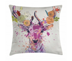 Deer Portrait Pillow Cover