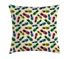 80s Vibrant Pineapple Pillow Cover