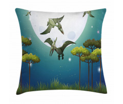 Flying Cartoon Animals Pillow Cover