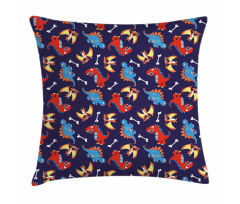 Dino Funny Expressions Pillow Cover