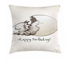 Birthday Newborn Dino Pillow Cover