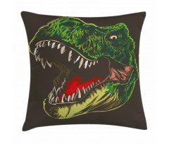 Aggressive Wild T-Rex Pillow Cover