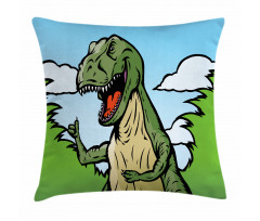 Cartoon T-Rex Funny Pillow Cover