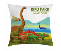 Dino Park Alive Theme Pillow Cover