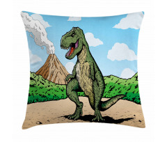 T-Rex Active Volcano Pillow Cover