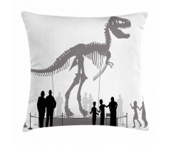 People Look at T-Rex Pillow Cover