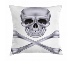 Vivid Skull Crossbones Pillow Cover