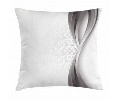 Wavy Stripes and Flowers Pillow Cover