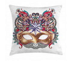 Venetian Ornate Mask Pillow Cover