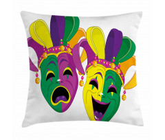 Tragedy and Comedy Pillow Cover