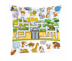 Zoo Theme Pillow Cover