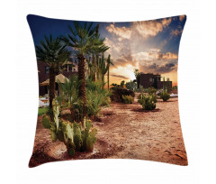 Majestic Sky Palm Trees Pillow Cover