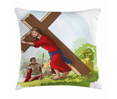 Ancient Roman Crowd Graphic Pillow Cover