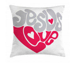 Retro Love Heart Pillow Cover