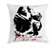 Grunge Black and White Pillow Cover