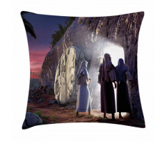 Finding Empty Tomb Motif Pillow Cover