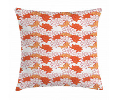 Blooming Lotus Leaves Pillow Cover
