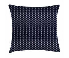 Small White Anchors Pillow Cover